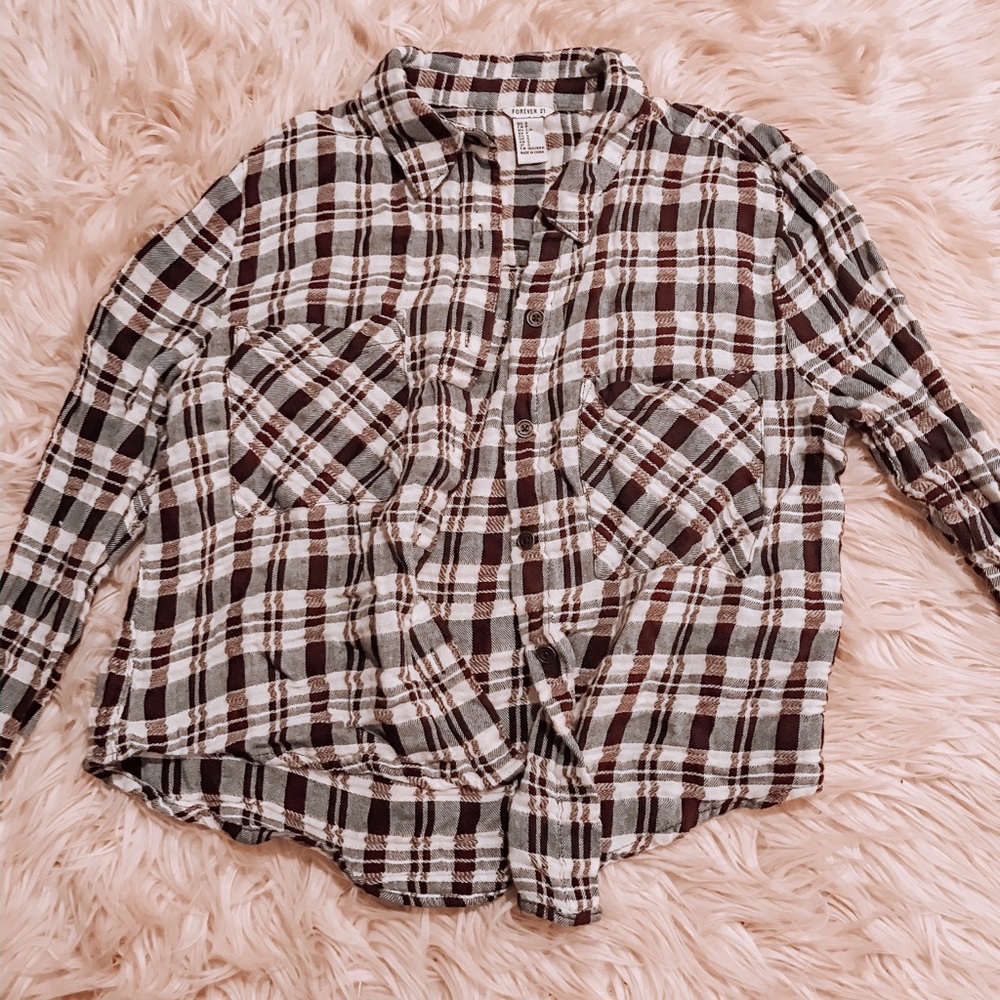 Forever21 3/4 length flannel